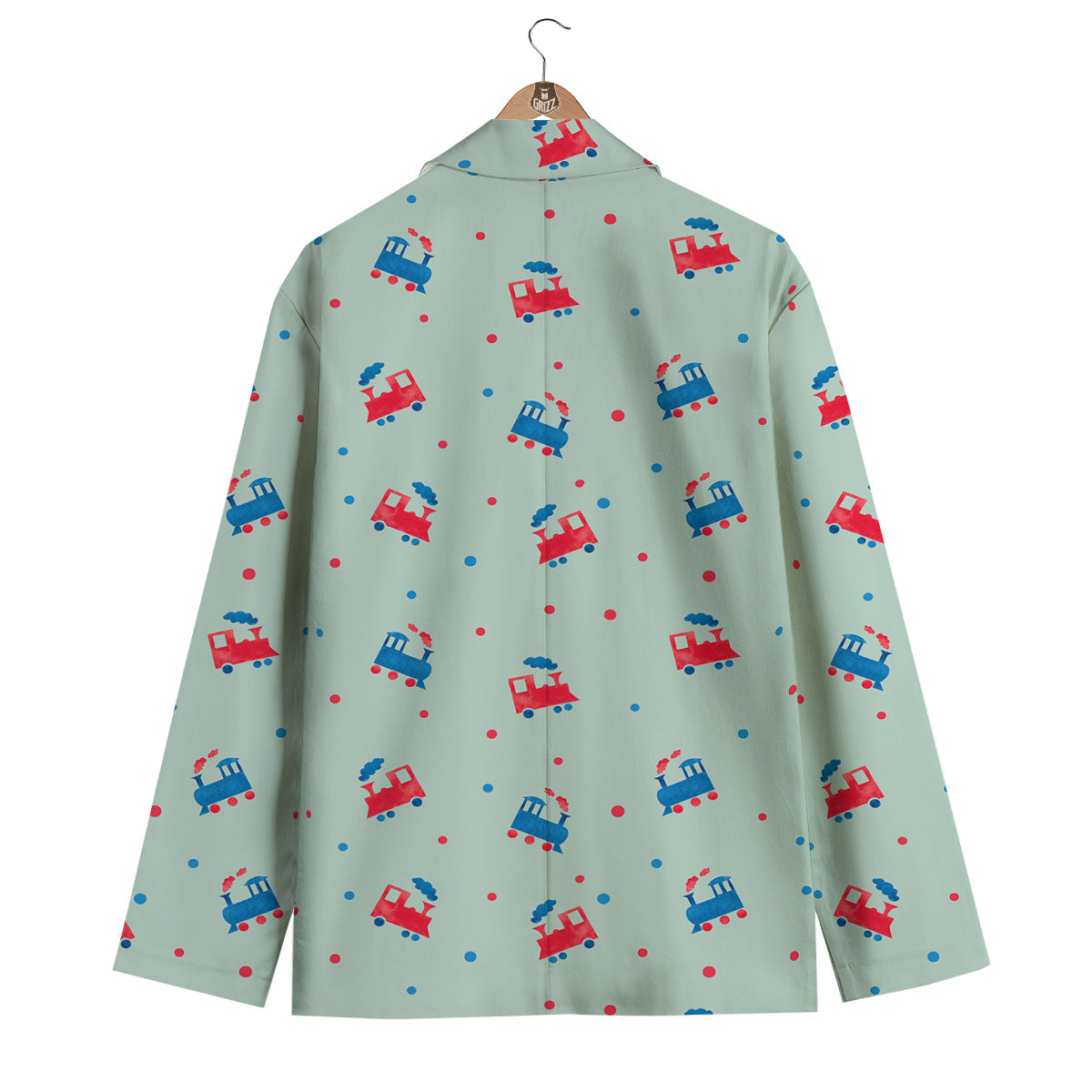 Cute Train Print Pattern Men's Blazer-grizzshop