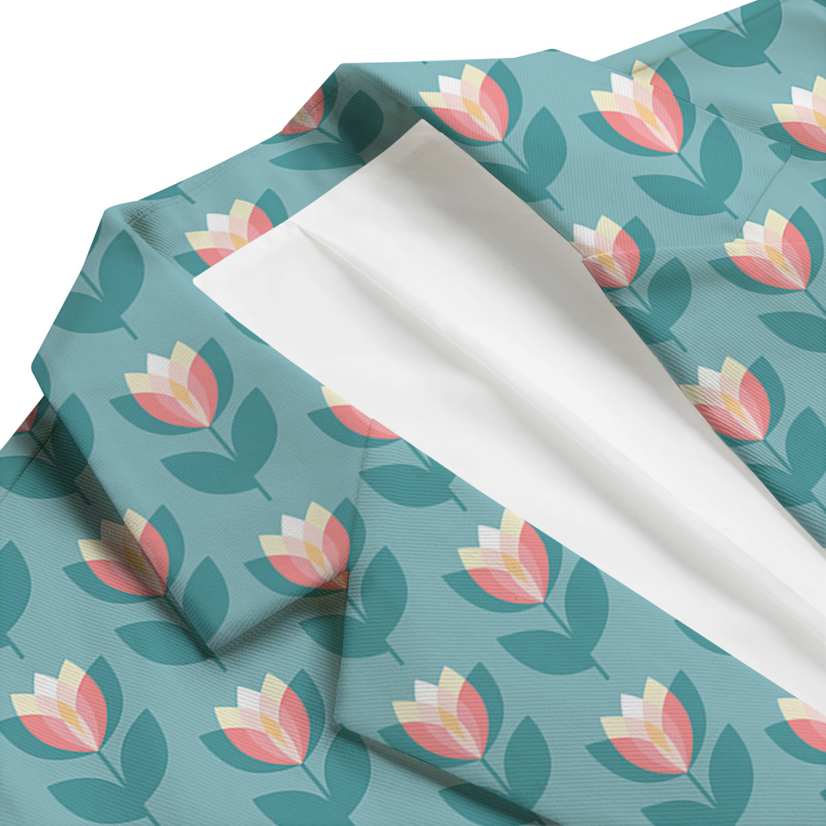Cute Tulip Print Pattern Men's Blazer-grizzshop