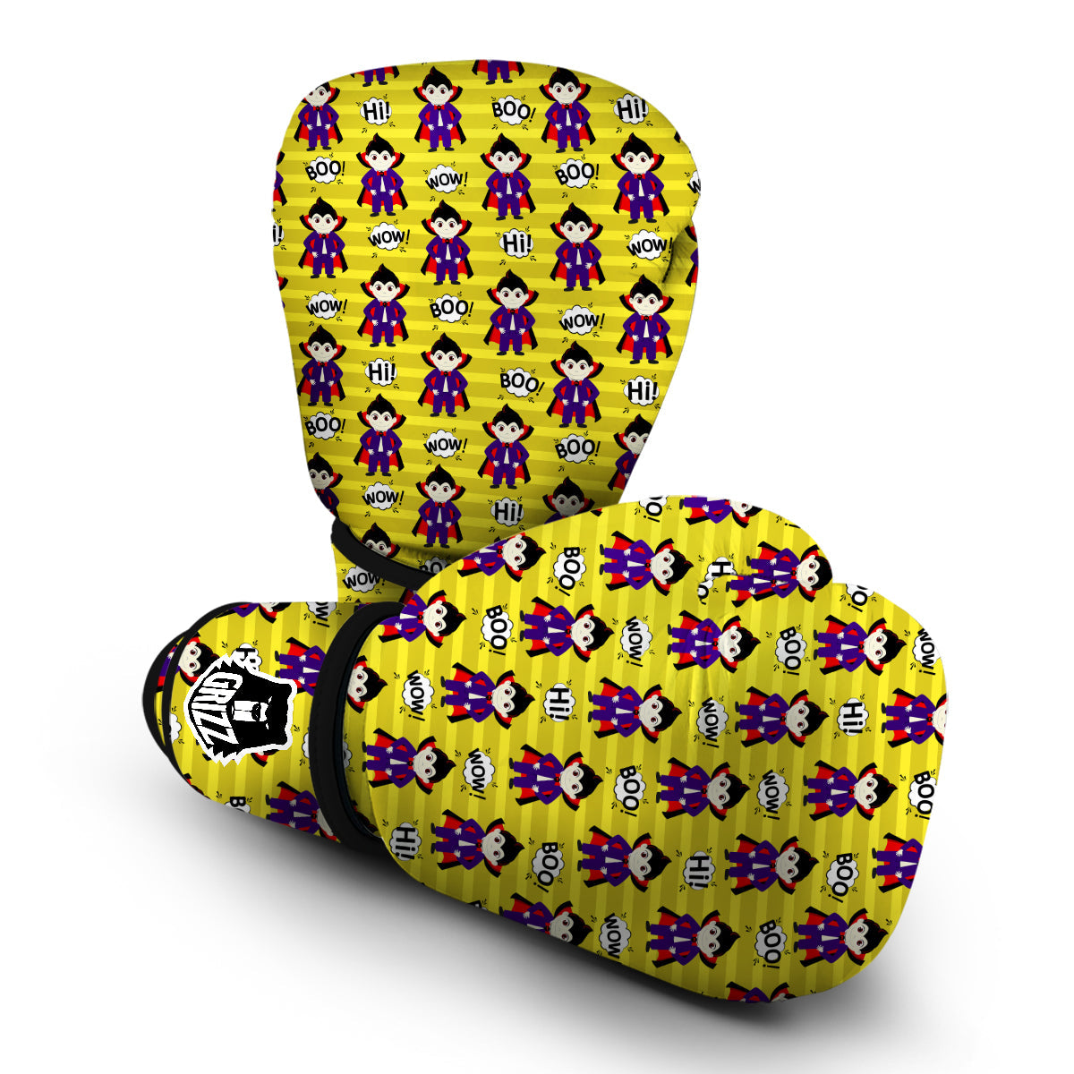 Cute Vampire Striped Print Pattern Boxing Gloves-grizzshop