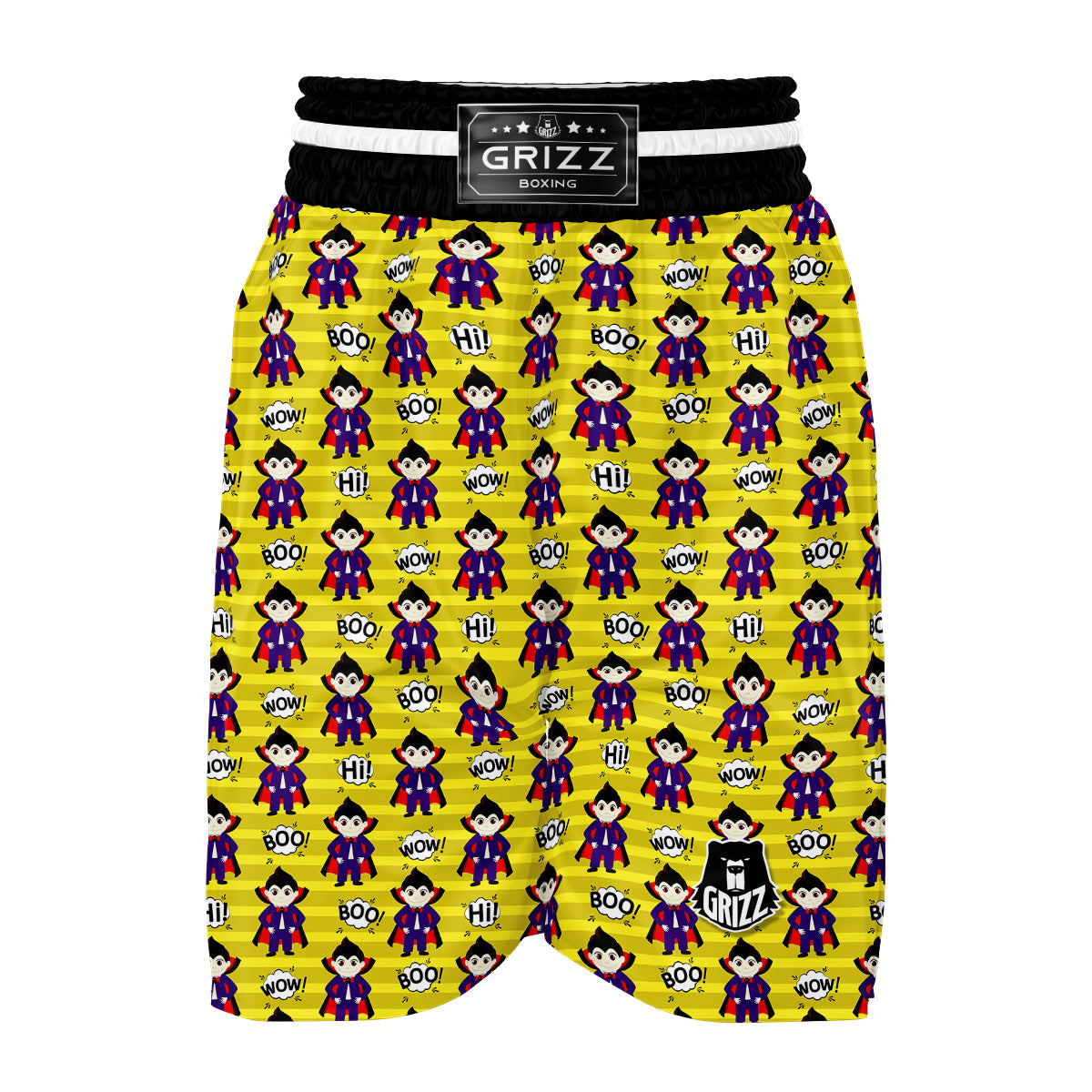 Cute Vampire Striped Print Pattern Boxing Shorts-grizzshop
