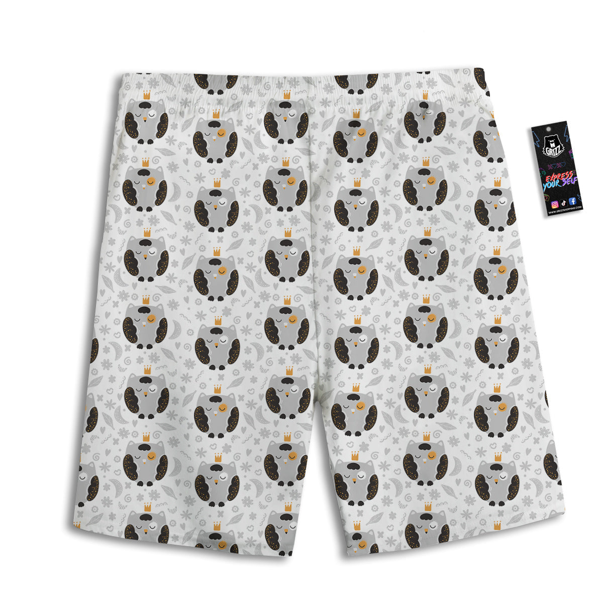 Colorful Pile Of Easter Eggs Print Pattern Men's Athletic Shorts