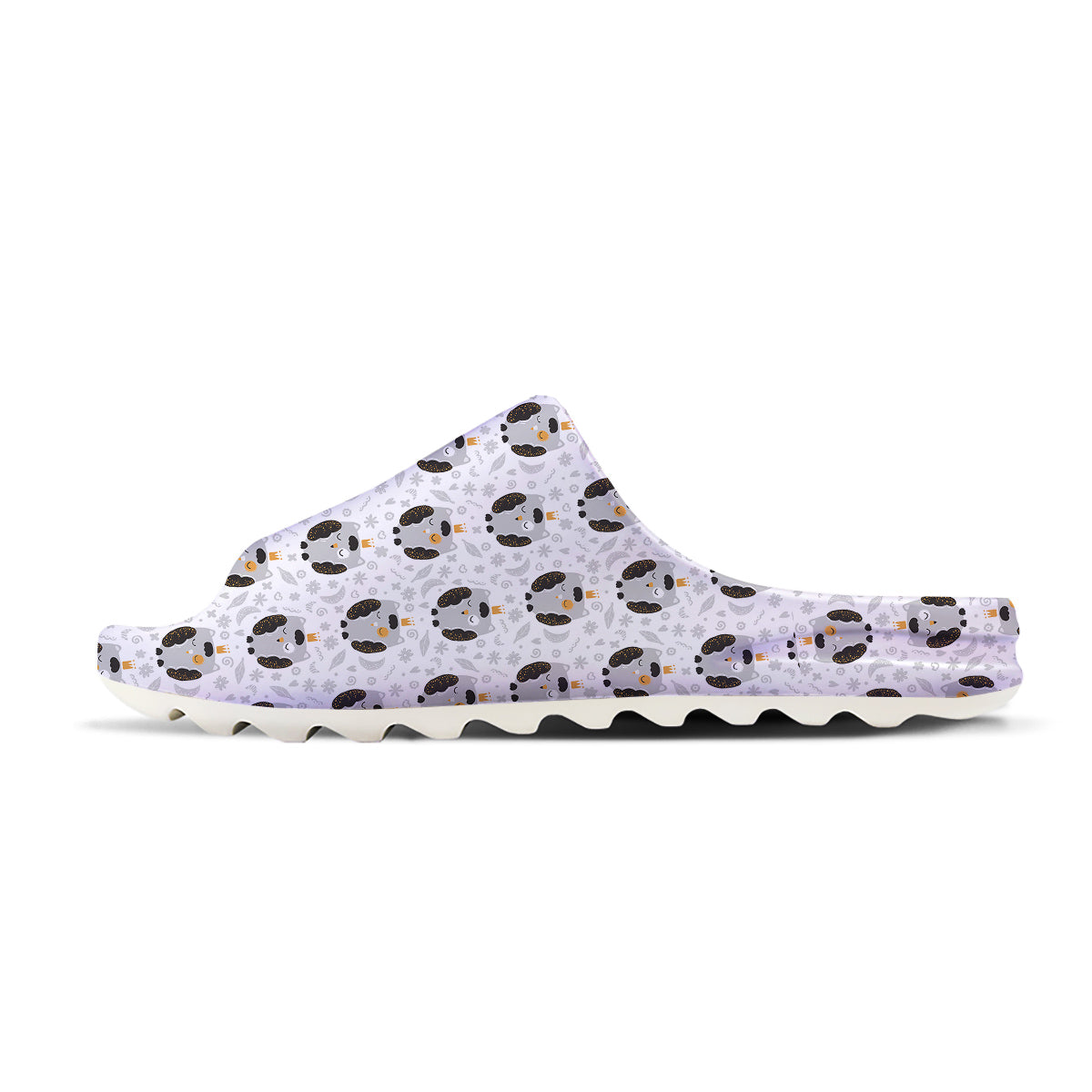 Cute White Grey Owl Print Pattern Sandals-grizzshop