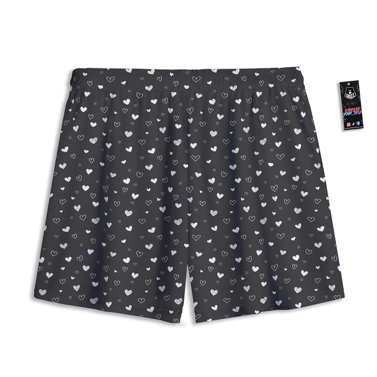 Eggplant Cute Print Pattern Mesh Shorts