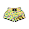 Cute Yellow Watermelon Pineapple Print Muay Thai Boxing Shorts-grizzshop