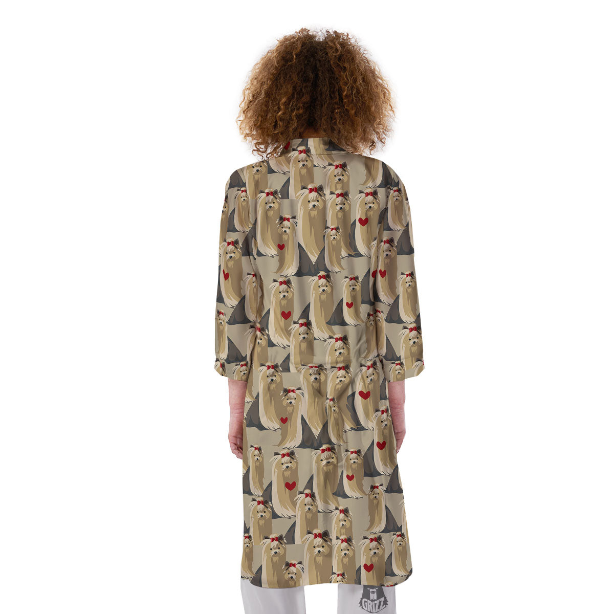 Cute Yorkshire Terrier Print Pattern Kimono-grizzshop