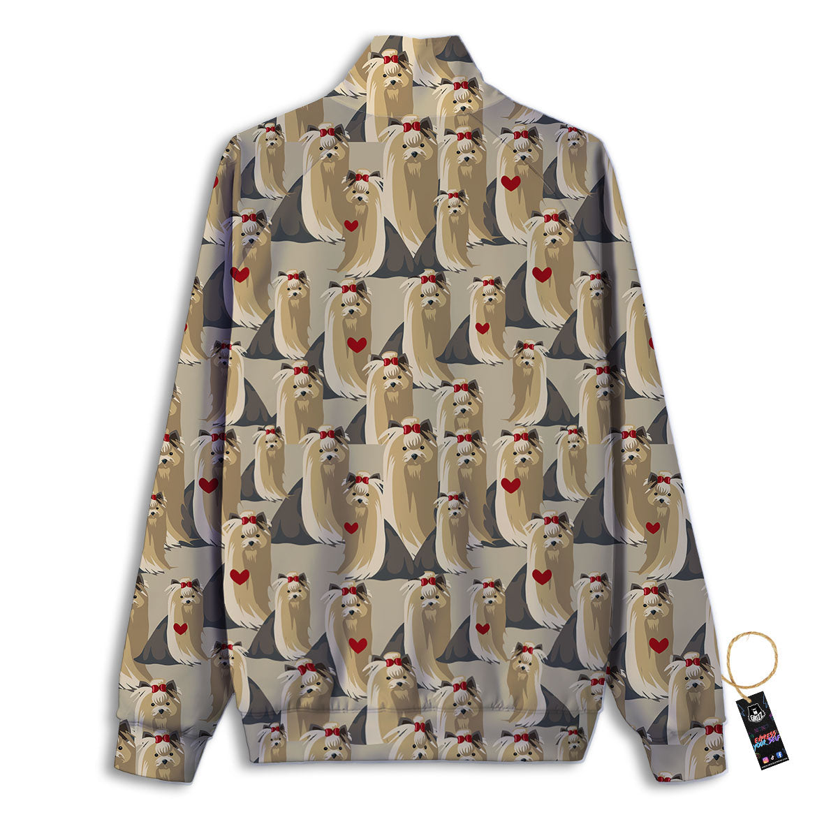 Cute Yorkshire Terrier Print Pattern Track Jacket-grizzshop