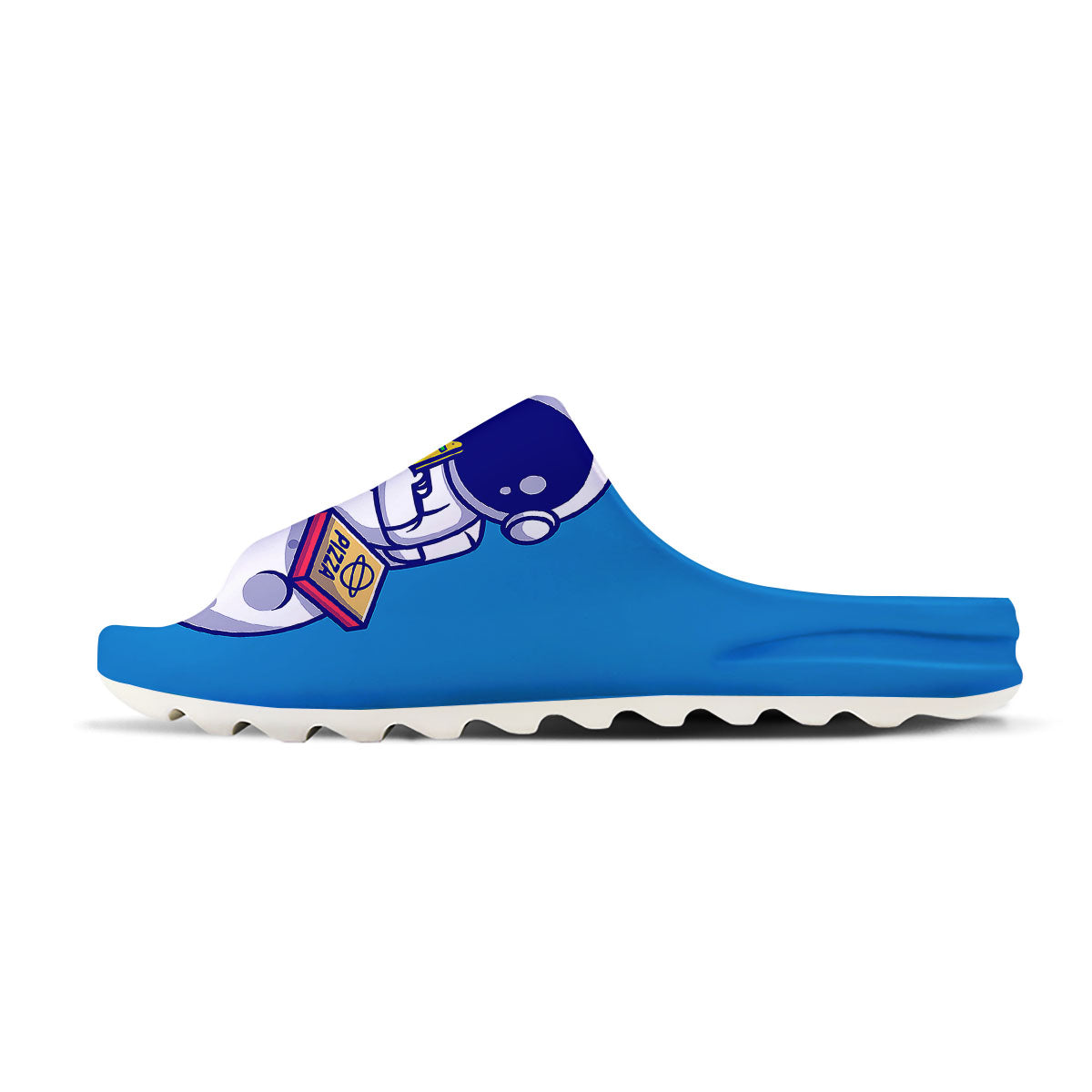 Cute Astronaut Eating Pizza Print Sandals-grizzshop