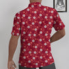 Cute Christmas Elements Print Pattern Untucked Shirts-grizzshop