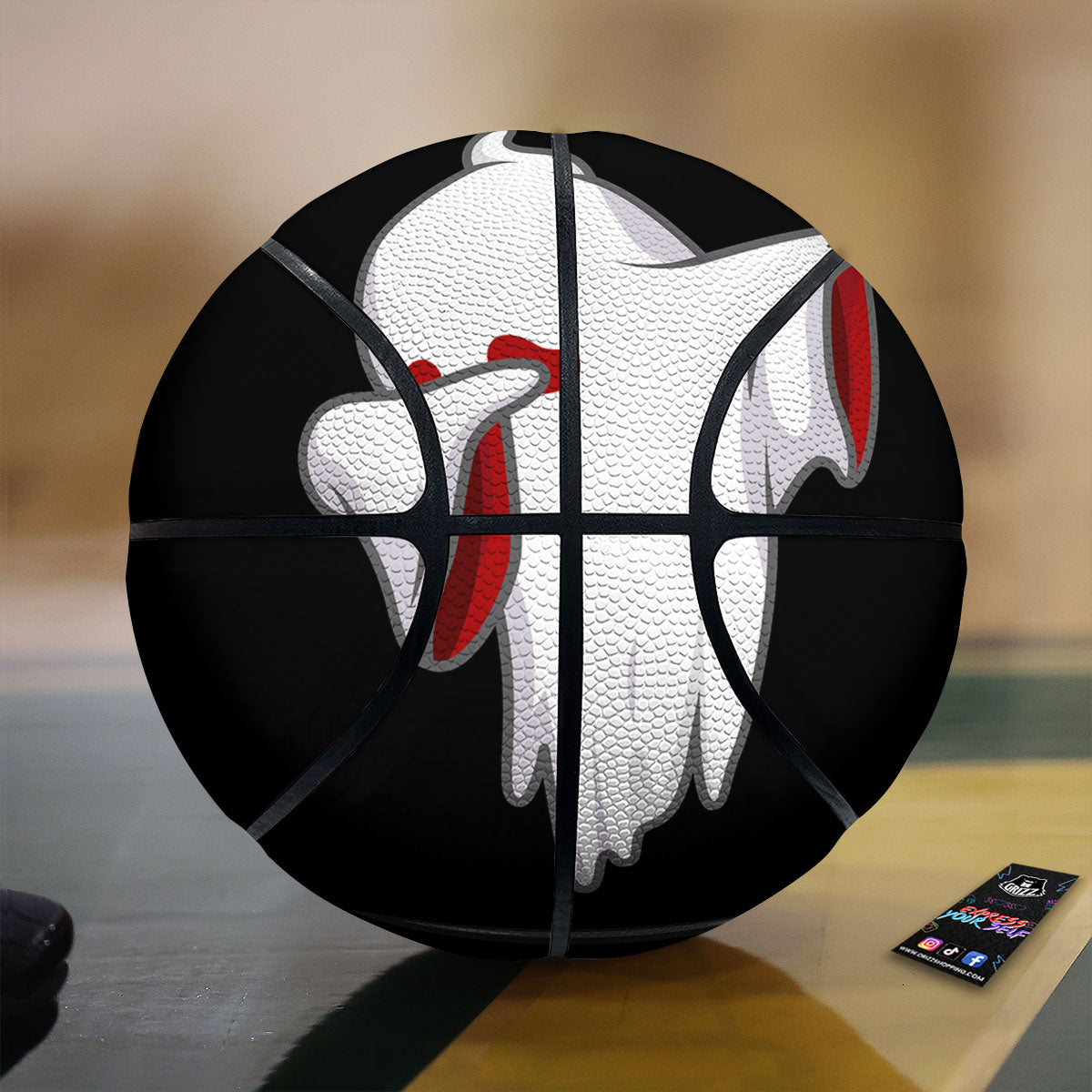 Cute Ghost Dap Print Basketball