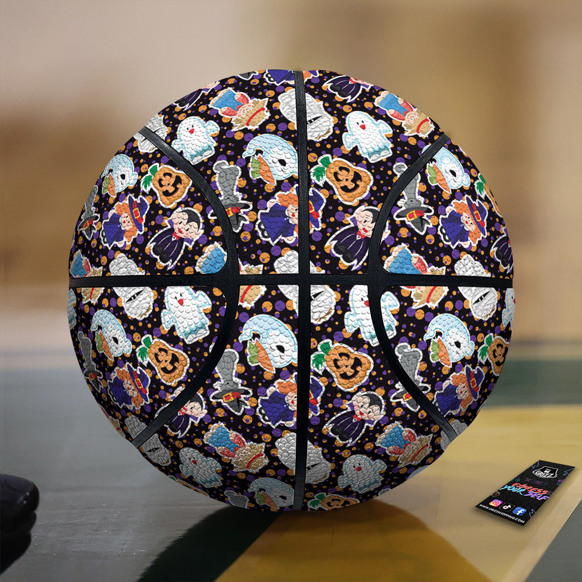Cute Halloween Print Pattern Basketball