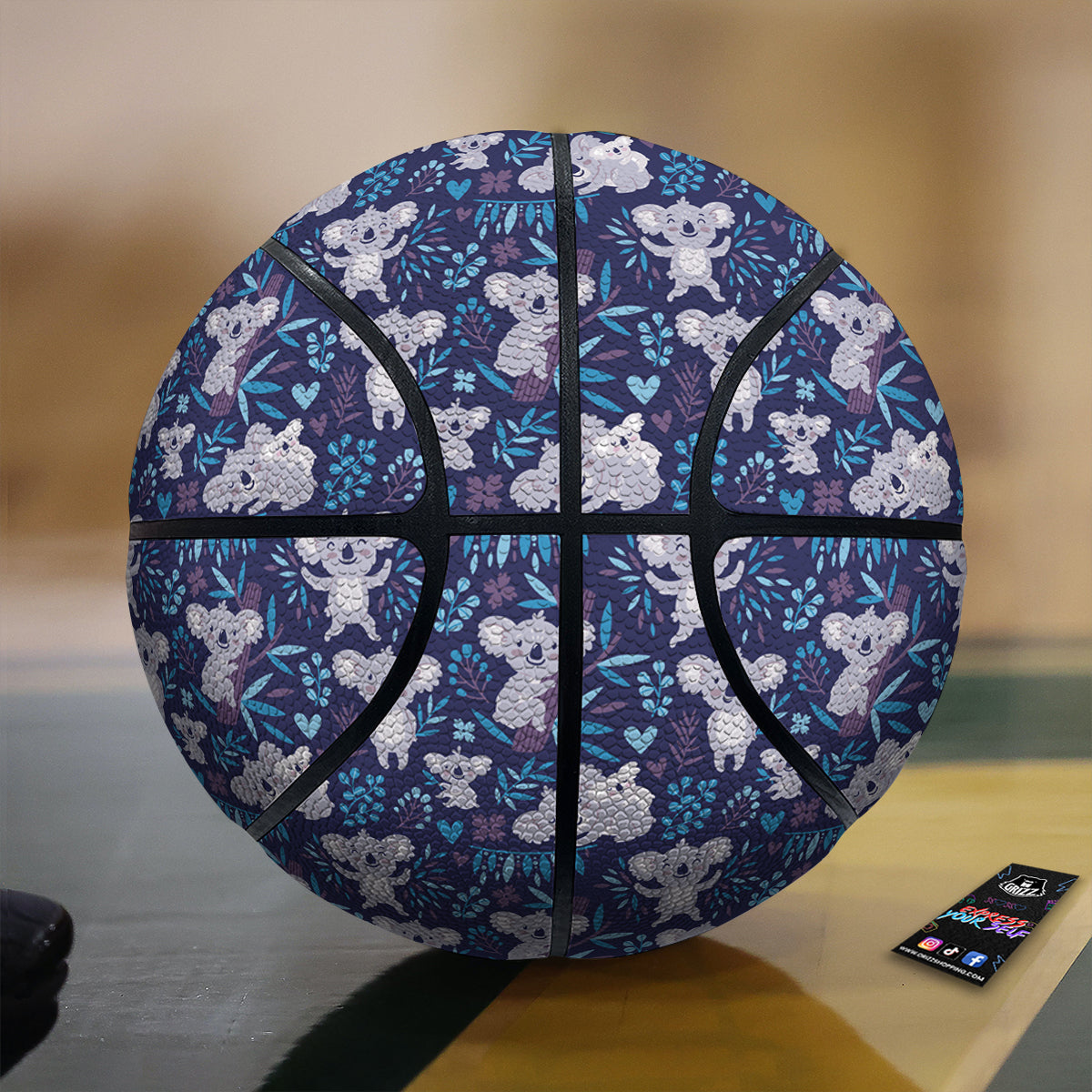 Cute Koala Print Pattern Basketball
