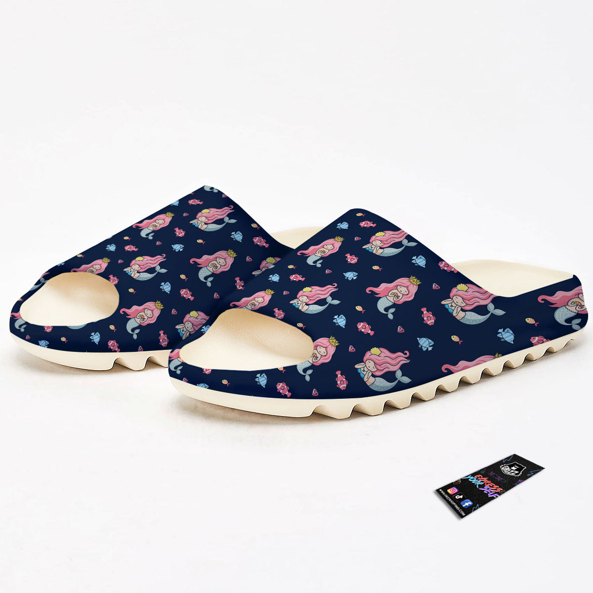 Cute Little Mermaid Print Pattern Sandals-grizzshop