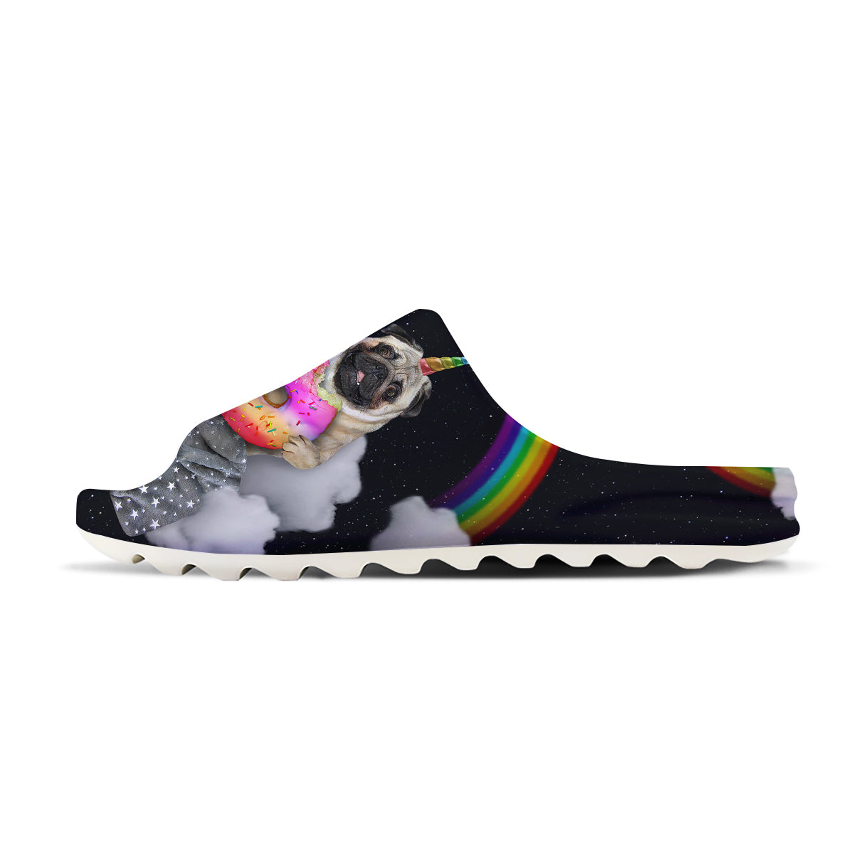 Cute Pug Unicorn Print Sandals-grizzshop