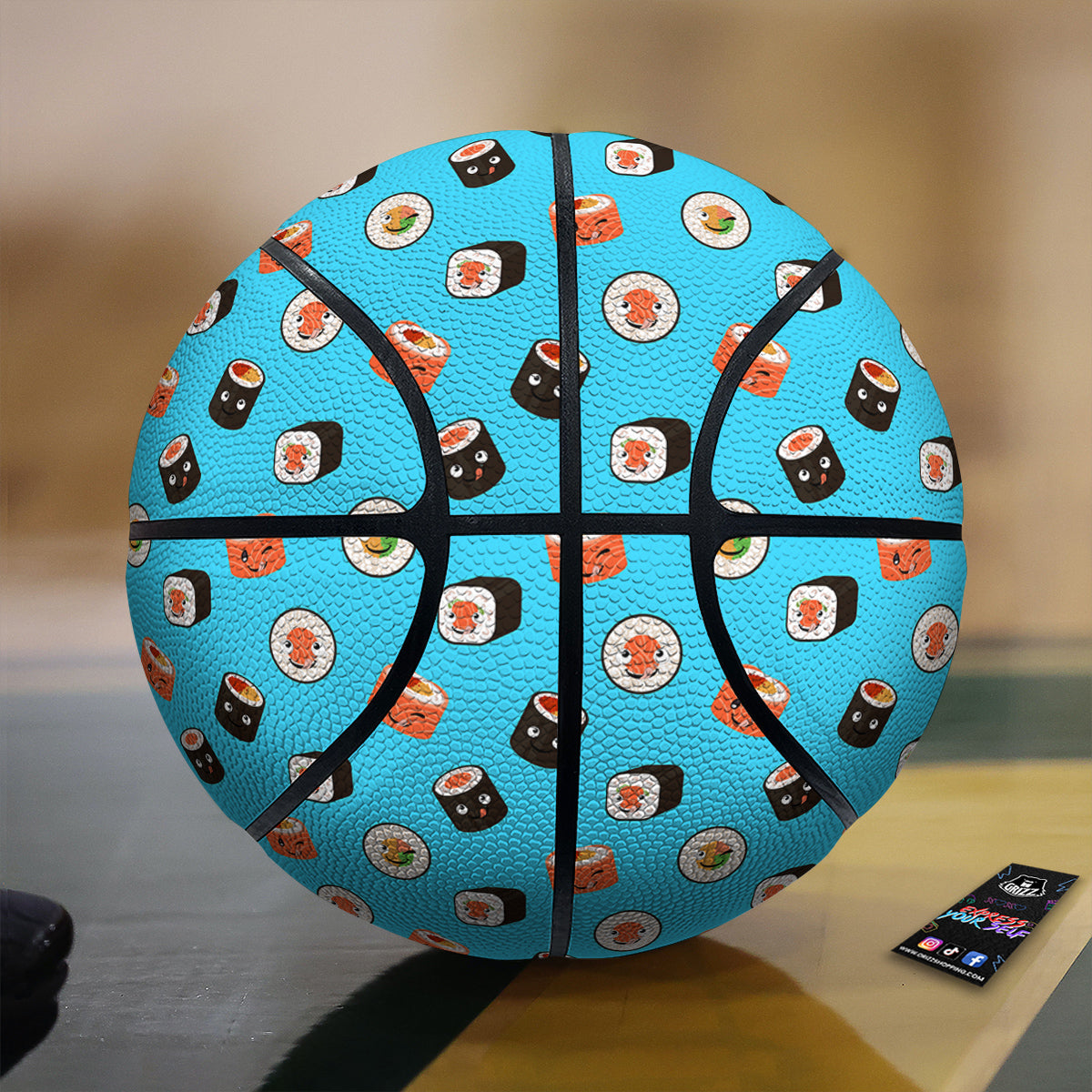 Coffin Orange Halloween Print Pattern Basketball