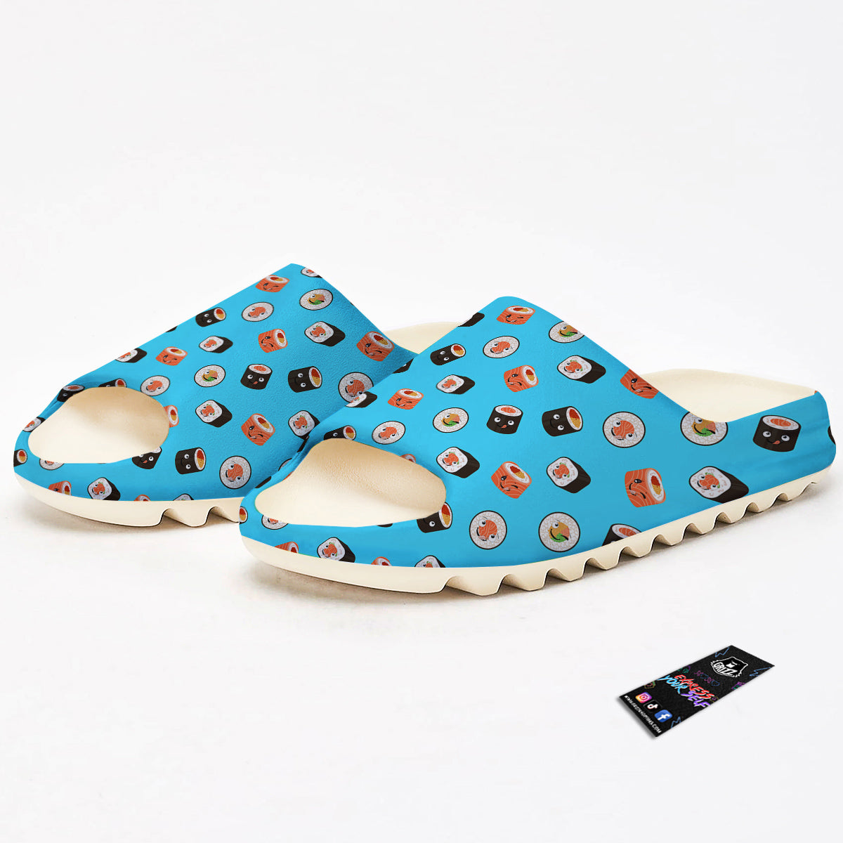 Cute Sushi Rolls Print Pattern Sandals-grizzshop