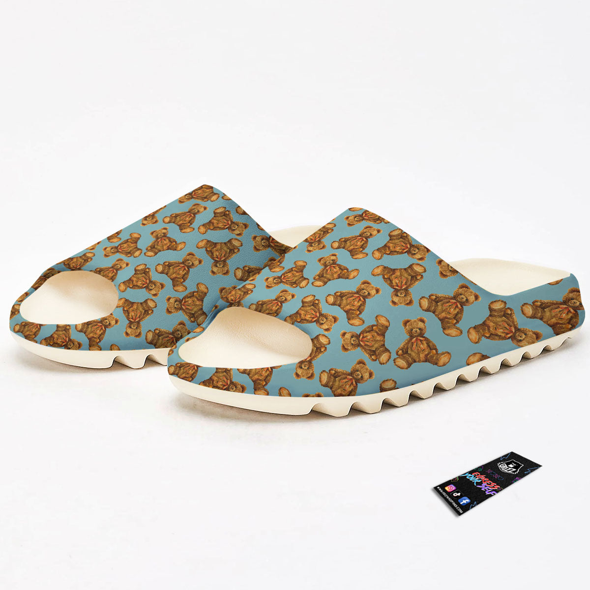 Cute Teddy Bear Print Pattern Sandals-grizzshop