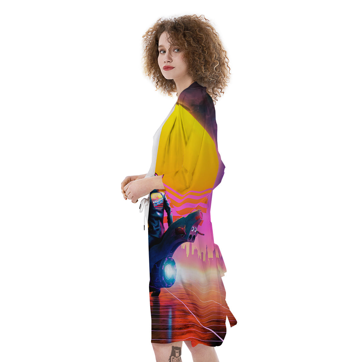 Cyberpunk Biker Print Kimono-grizzshop