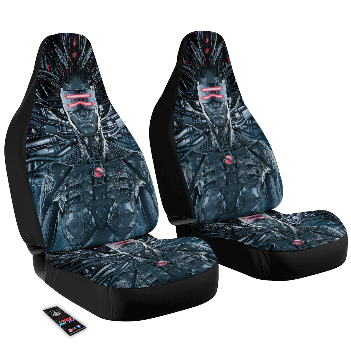 Cyborg Cyberpunk Print Car Seat Covers-grizzshop