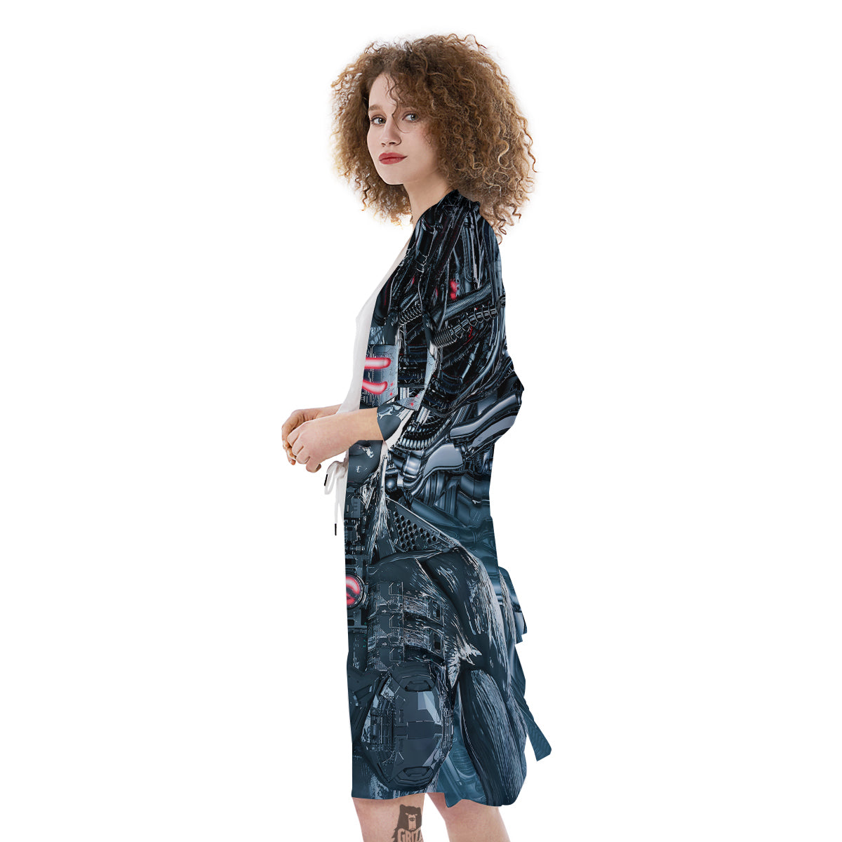 Cyborg Cyberpunk Print Kimono-grizzshop