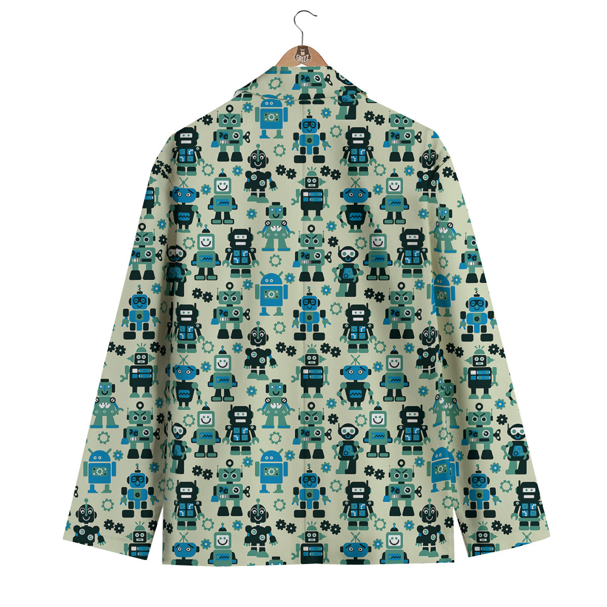 Cyborg Robot Pattern Print Men's Blazer-grizzshop