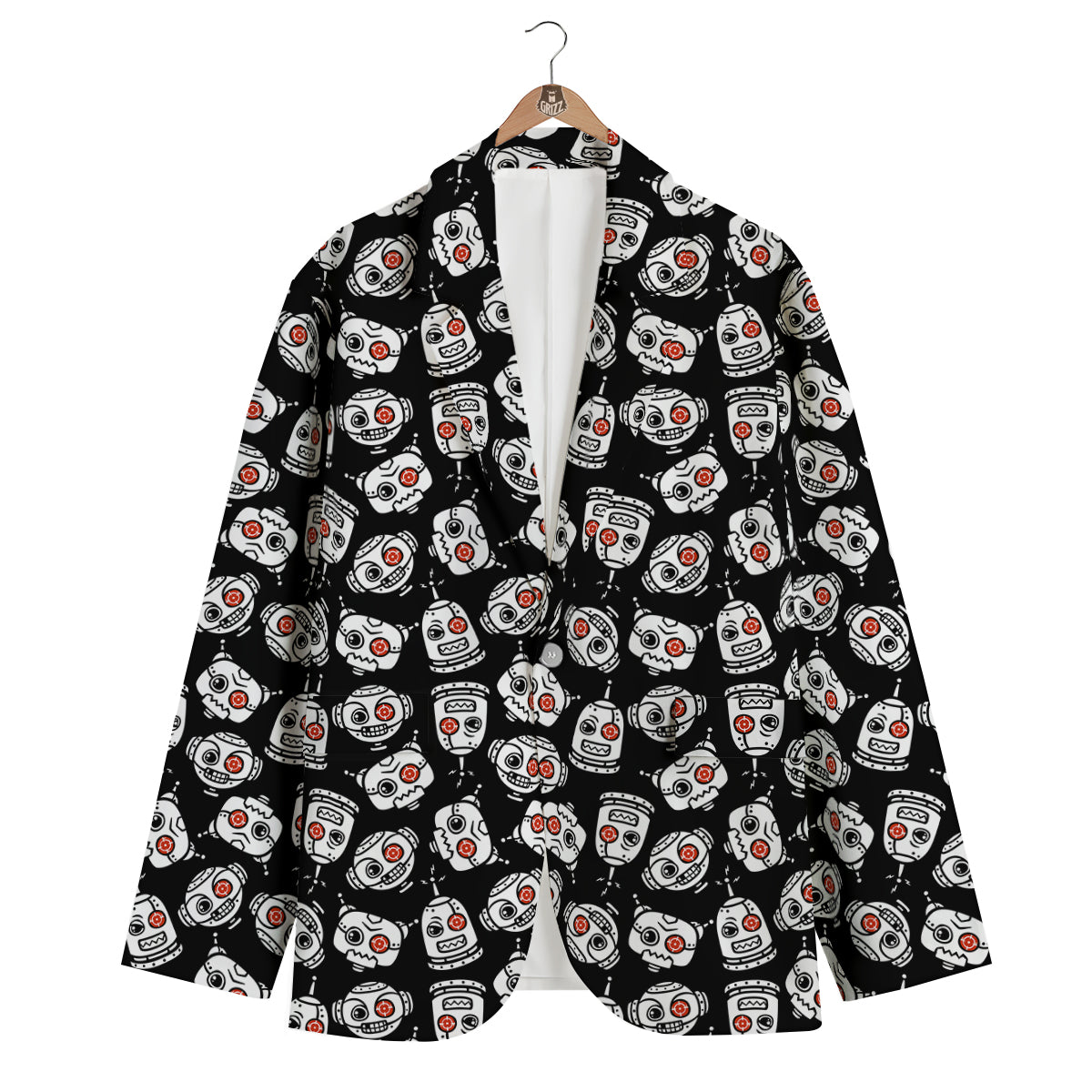 Cyborg Robot Print Pattern Men's Blazer-grizzshop