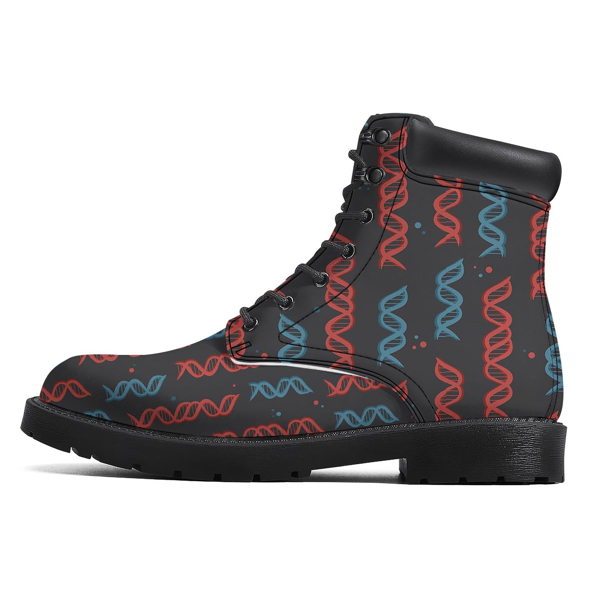 DNA Blue And Red Print Pattern Boots-grizzshop