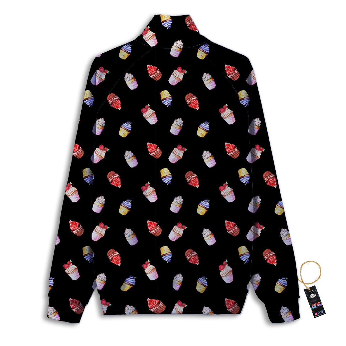 DNA Blue And Red Print Pattern Track Jacket-grizzshop