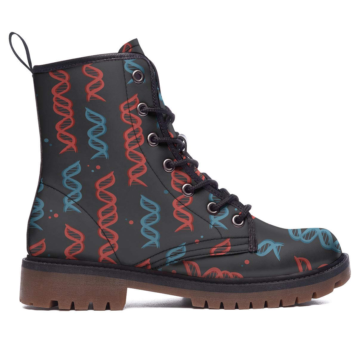 DNA Blue And Red Print Pattern Work Boots-grizzshop