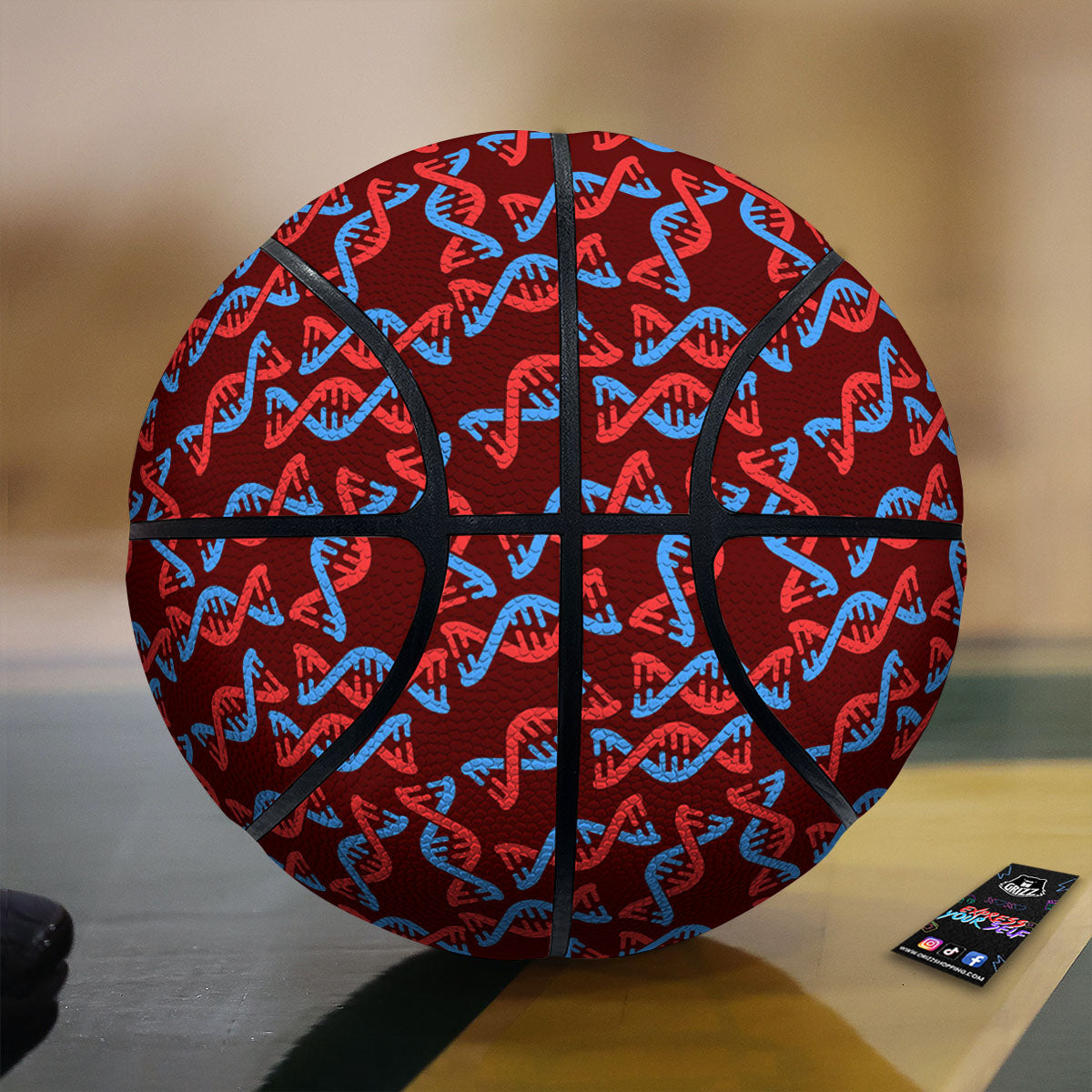 DNA Helix Print Pattern Basketball-grizzshop