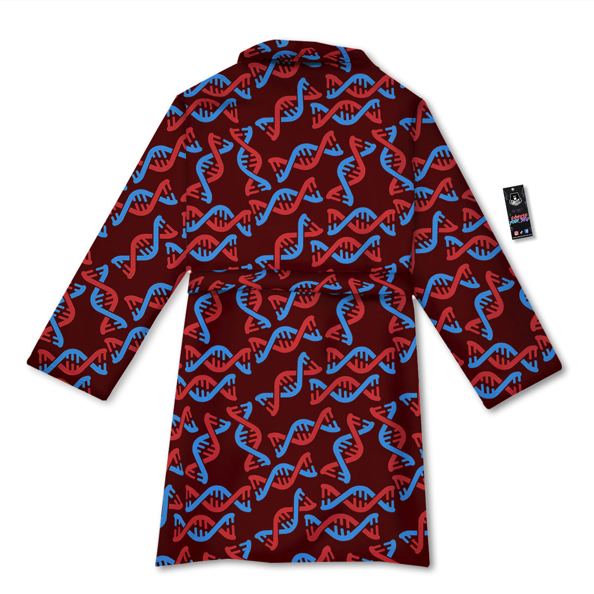 DNA Helix Print Pattern Bathrobe-grizzshop