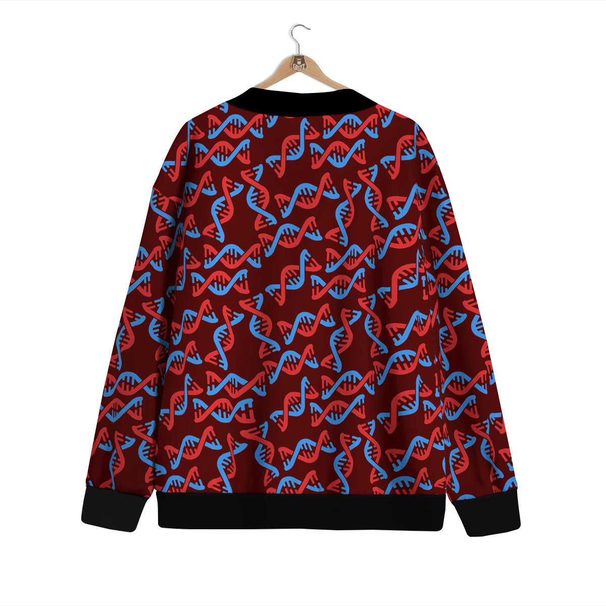 DNA Helix Print Pattern Cardigan-grizzshop