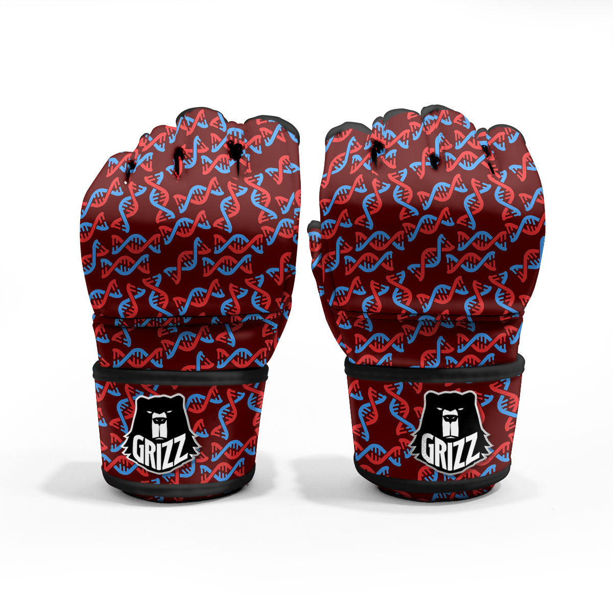 DNA Helix Print Pattern MMA Gloves-grizzshop