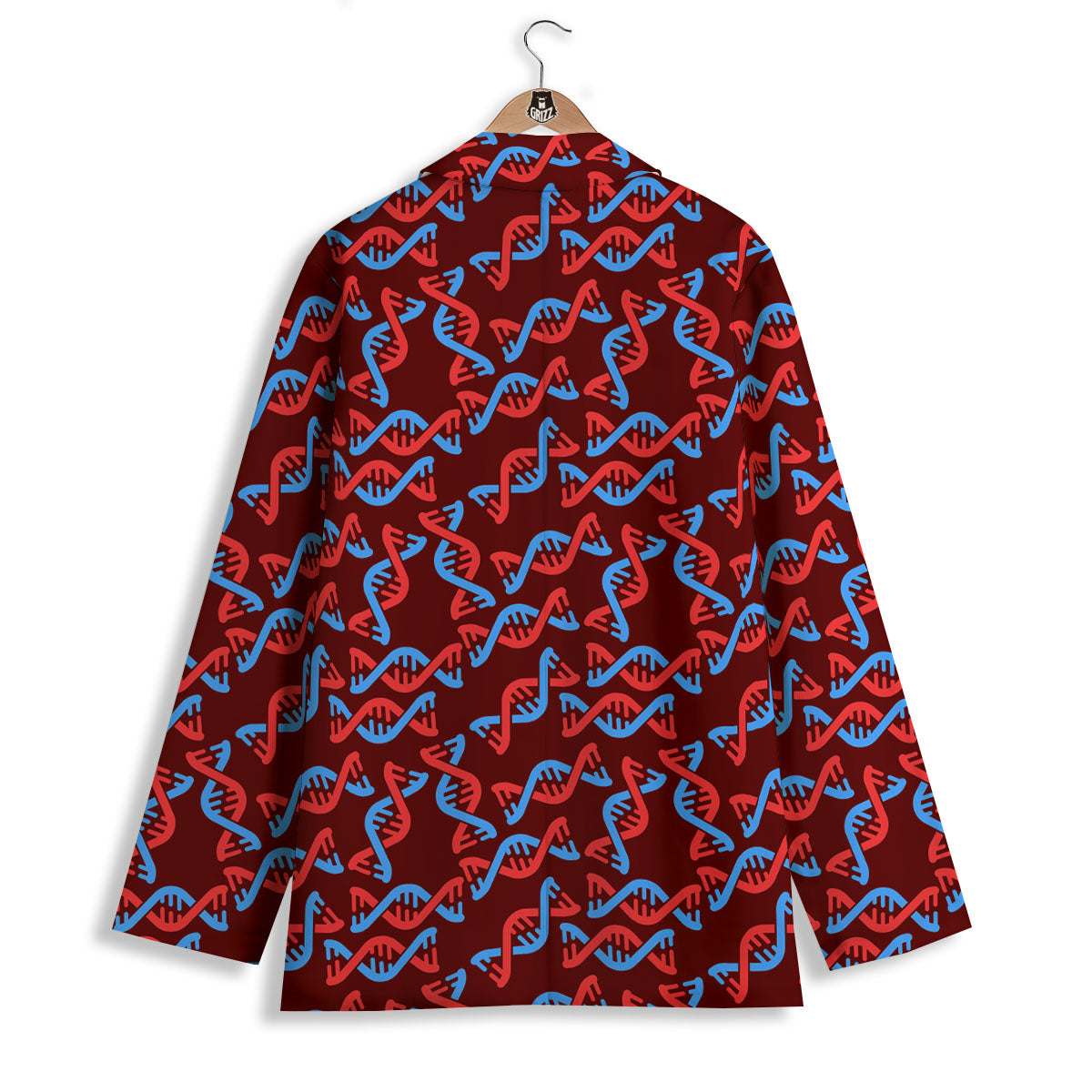 DNA Helix Print Pattern Women's Blazer-grizzshop