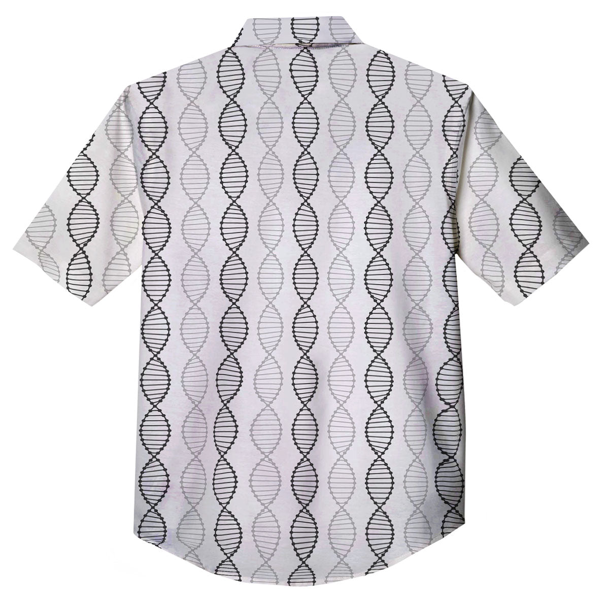DNA Strands Print Pattern Button Up Shirt-grizzshop