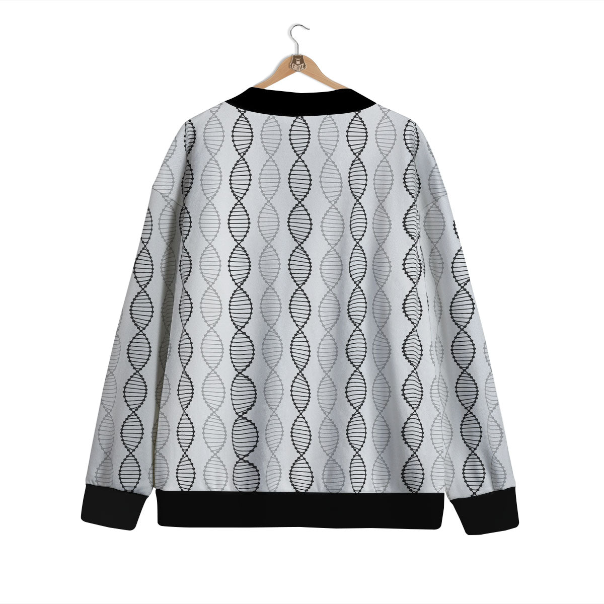 DNA Strands Print Pattern Cardigan-grizzshop