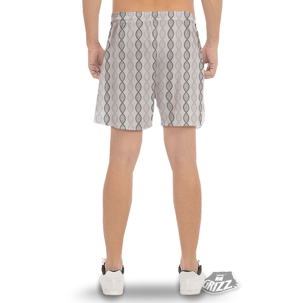DNA Strands Print Pattern Men's Gym Shorts-grizzshop