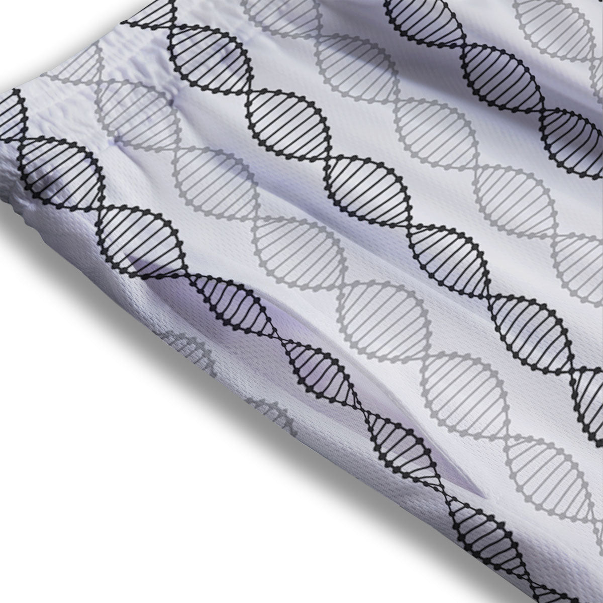 DNA Strands Print Pattern Mesh Shorts-grizzshop