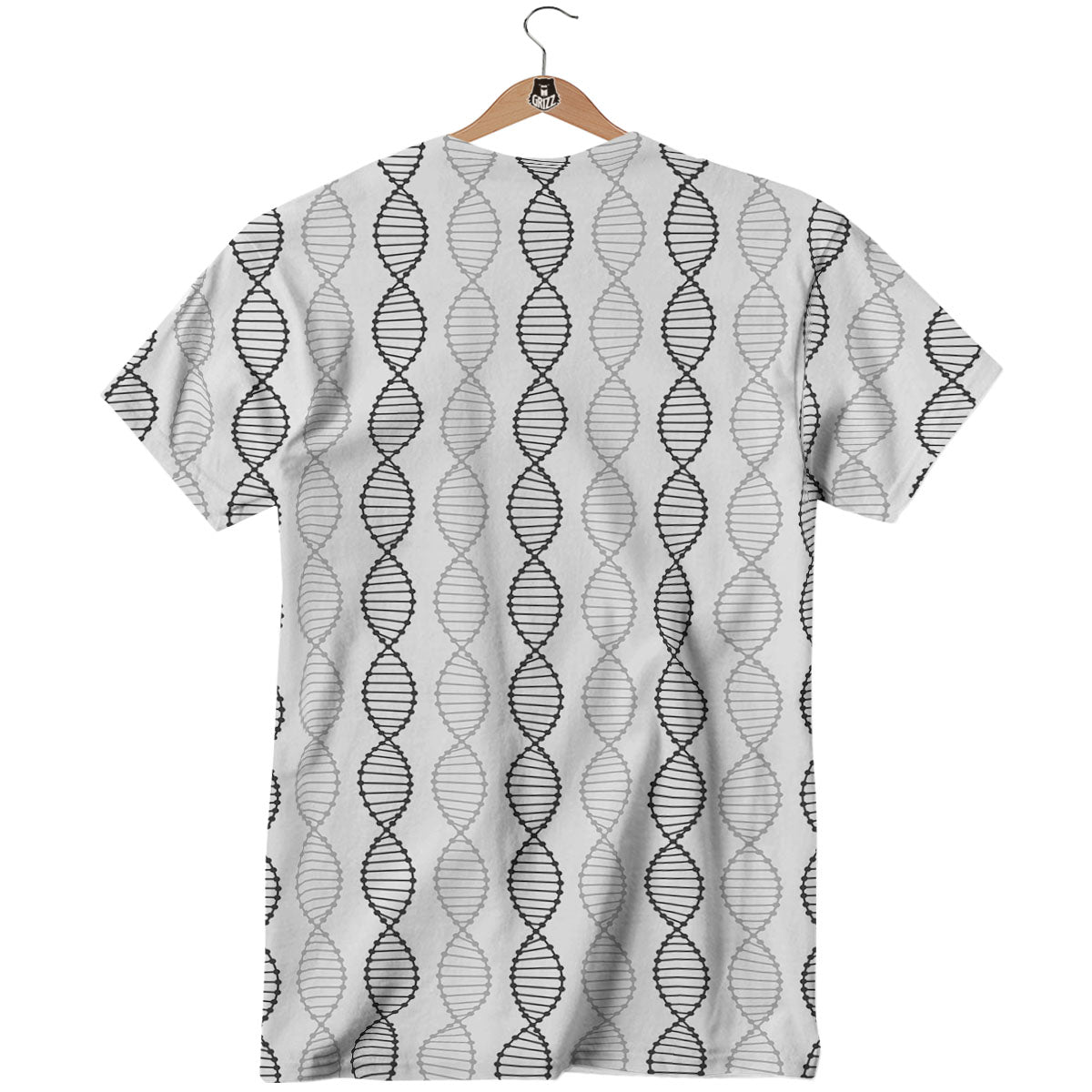 DNA Strands Print Pattern T-Shirt-grizzshop