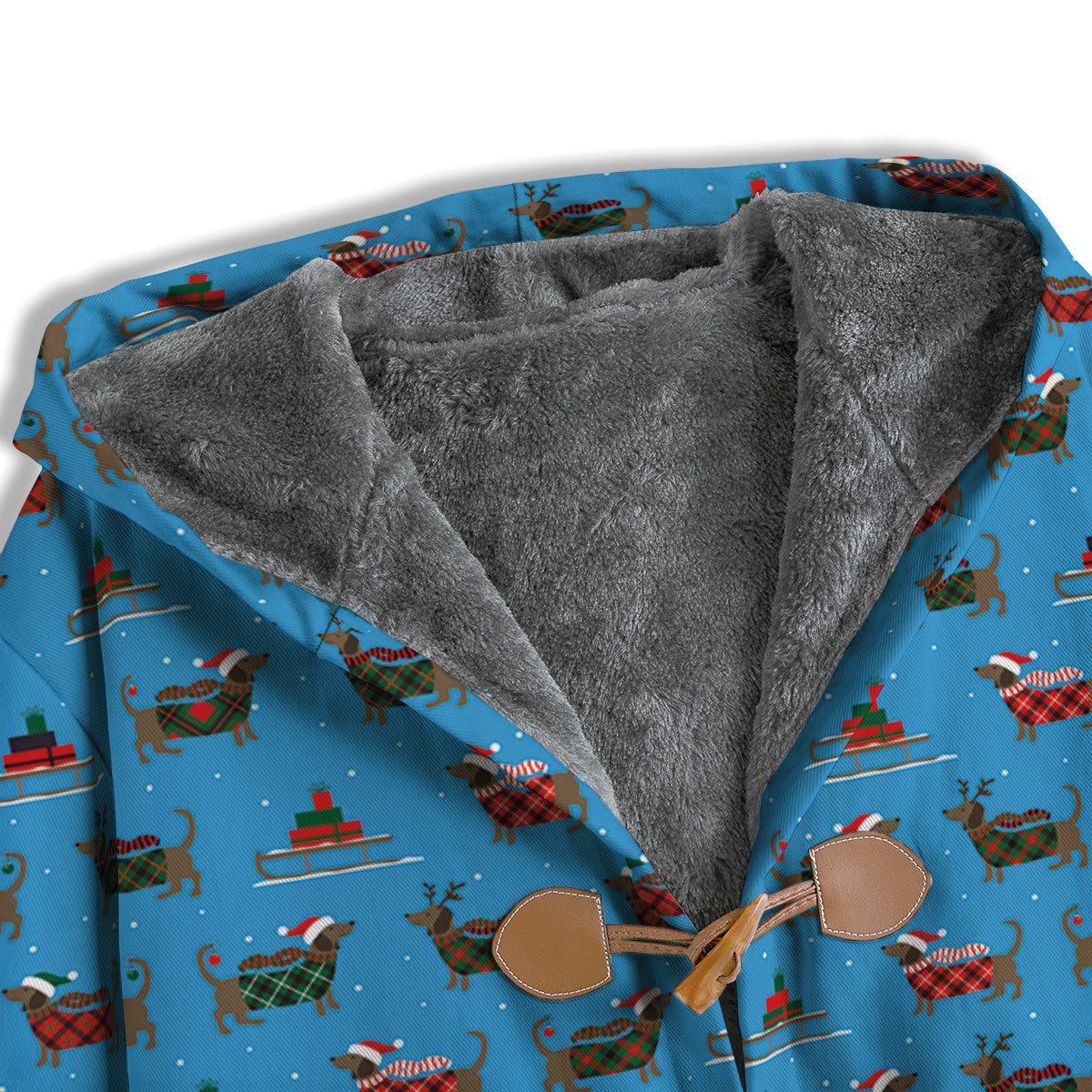 Dachshund Christmas Santa Print Men's Windbreaker Jacket-grizzshop