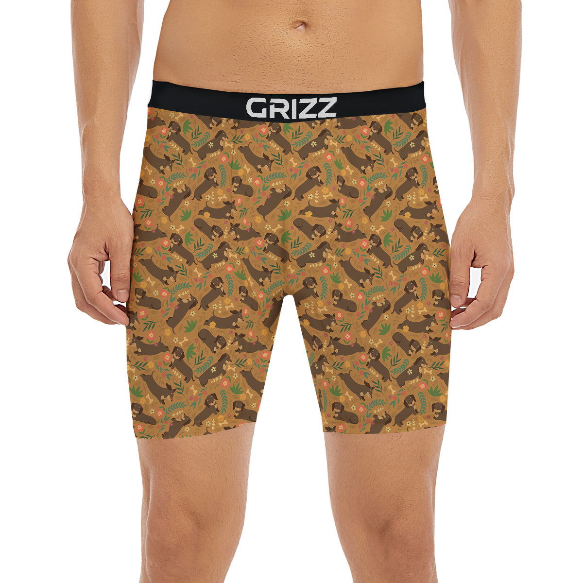 Dachshund Cute Print Pattern Boxer Briefs-grizzshop