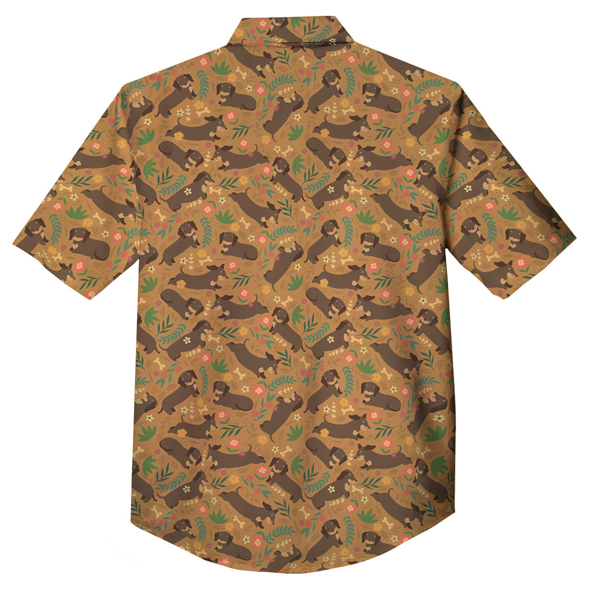 Dachshund Cute Print Pattern Button Up Shirt-grizzshop
