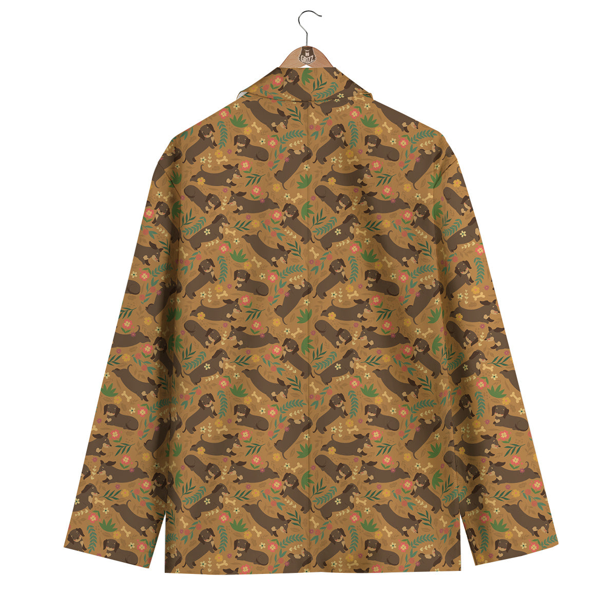 Dachshund Cute Print Pattern Men's Blazer-grizzshop