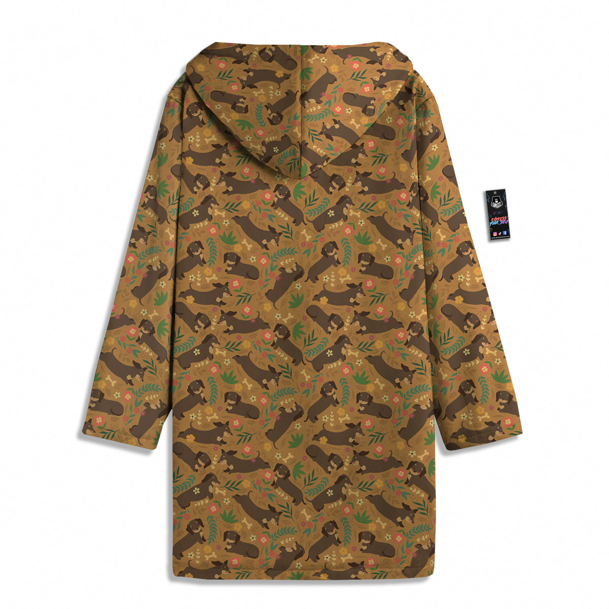 Dachshund Cute Print Pattern Men's Windbreaker Jacket-grizzshop