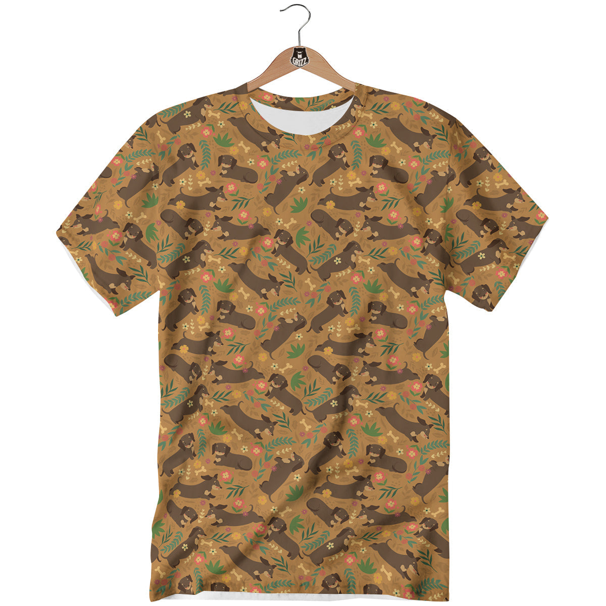 Dachshund Cute Print Pattern T-Shirt-grizzshop