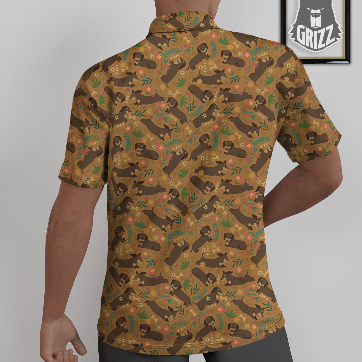 Dachshund Cute Print Pattern Untucked Shirts-grizzshop