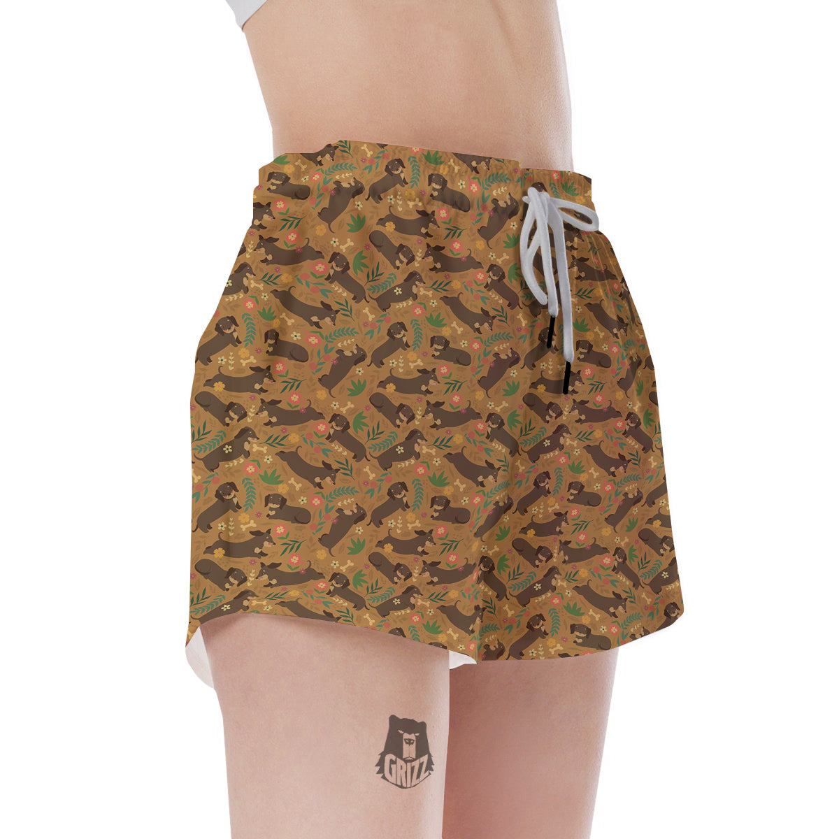 Dachshund Cute Print Pattern Women's Shorts-grizzshop