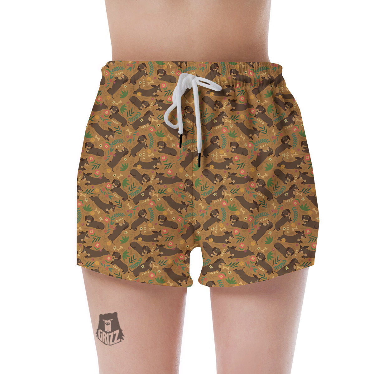 Dachshund Cute Print Pattern Women's Shorts-grizzshop