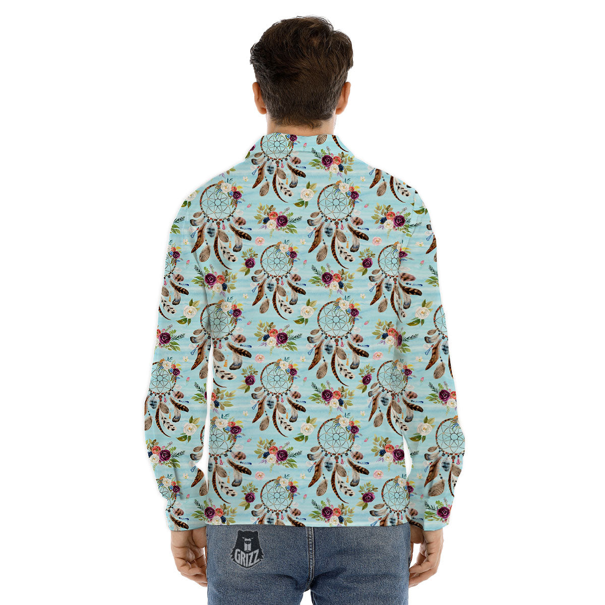 Dachshund White And Black Print Pattern Men's Dress Shirts-grizzshop