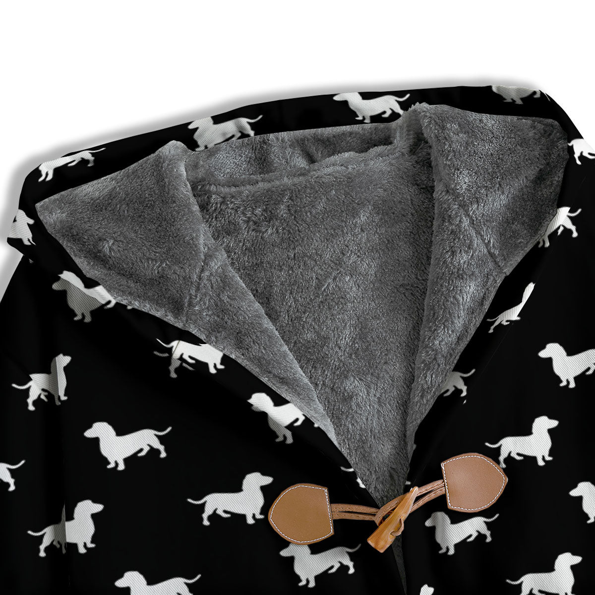 Dachshund White And Black Print Pattern Men's Windbreaker Jacket-grizzshop