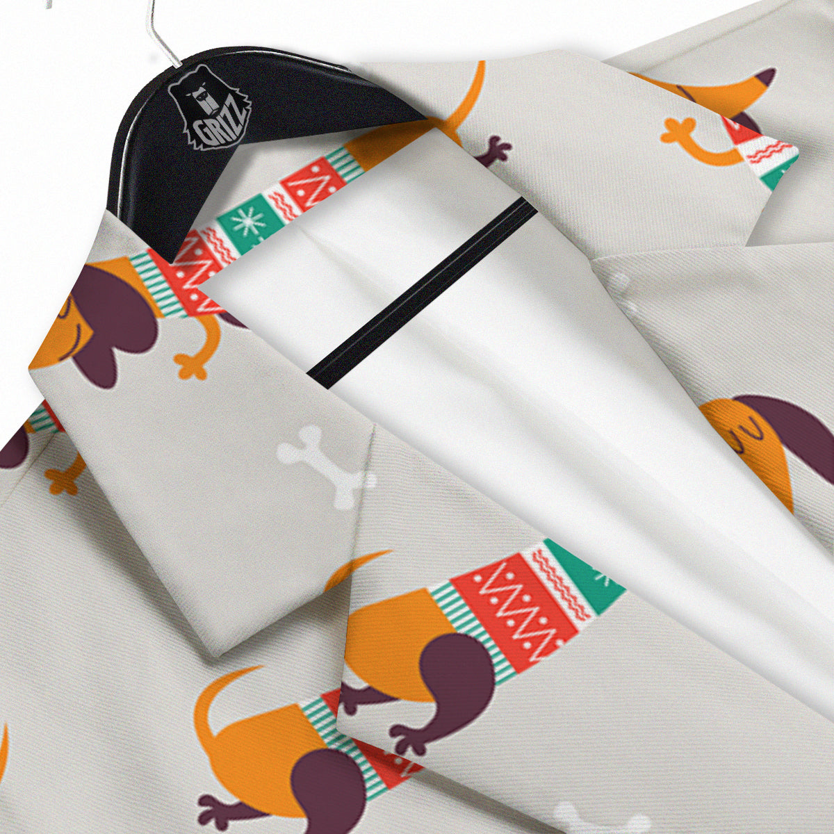 Dachshund Xmas Print Pattern Men's Sport Coat-grizzshop